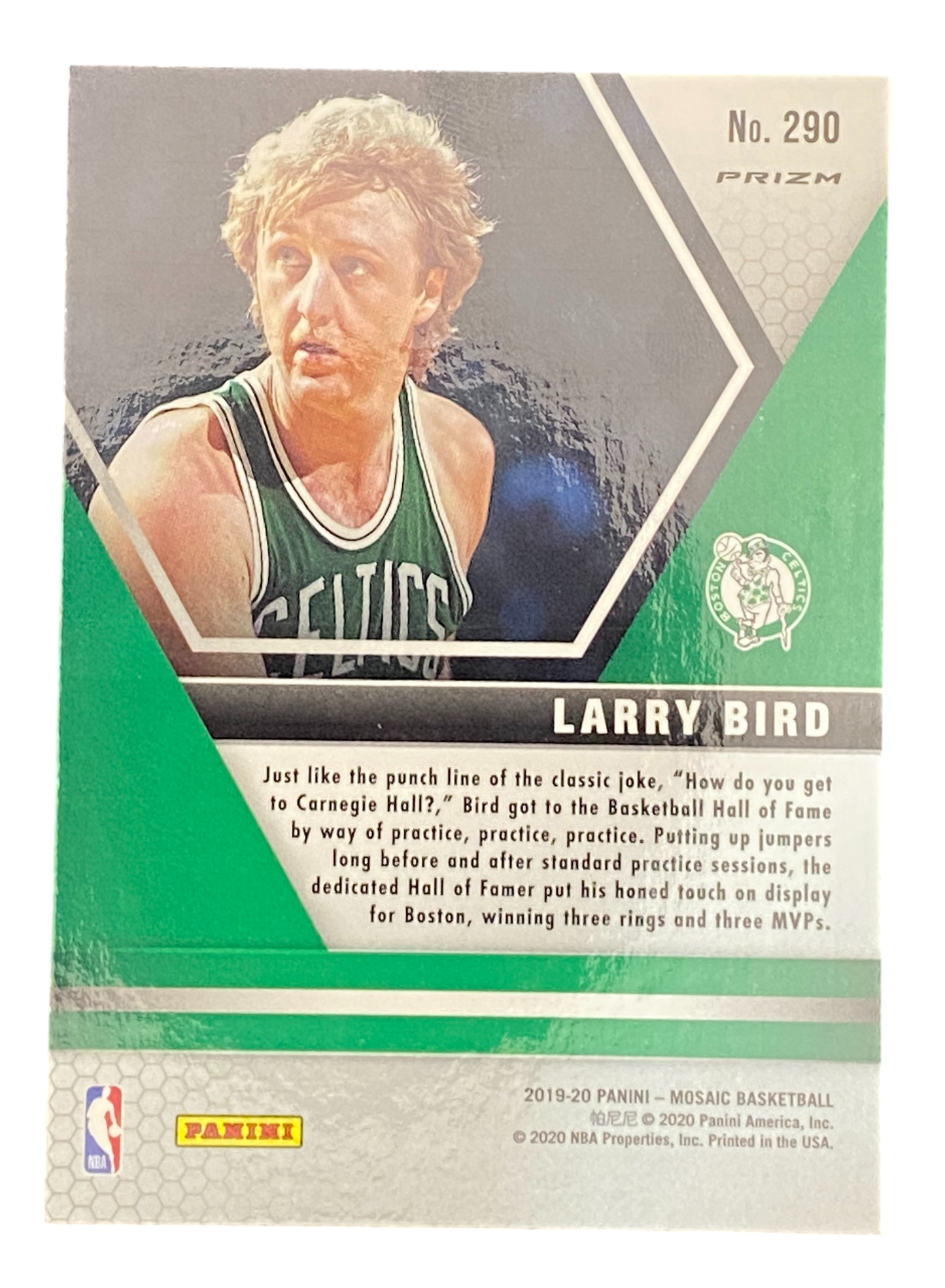 2019-20 Panini Mosaic Larry Bird, Hall of Fame