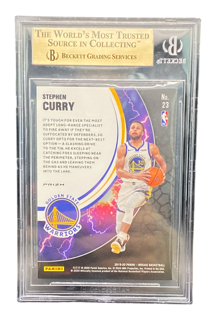 2019-20 Panini Mosaic Overdrive Stephen Curry BGS 9.5