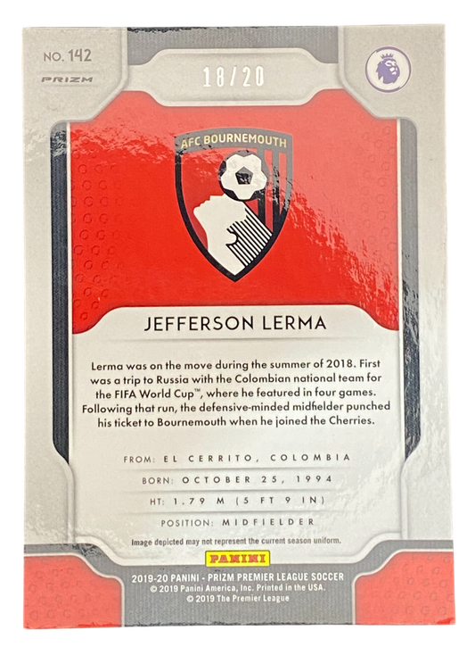 2019-20 Panini Prizm Premier League Jefferson Lerma 18/20