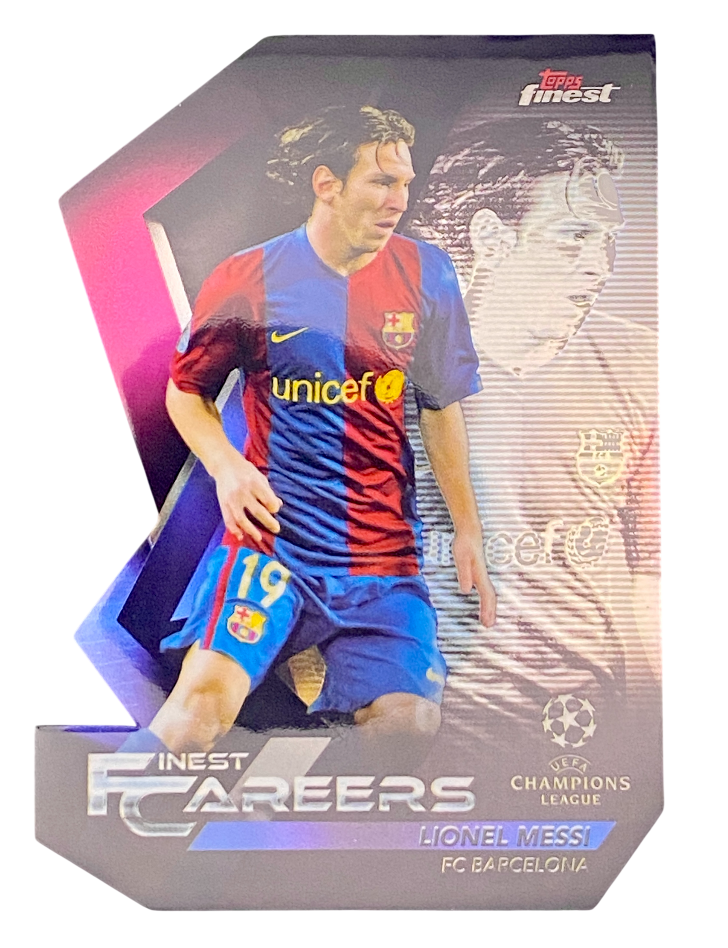 2019 Topps Finest Lionel Messi Finest Careers Die Cut