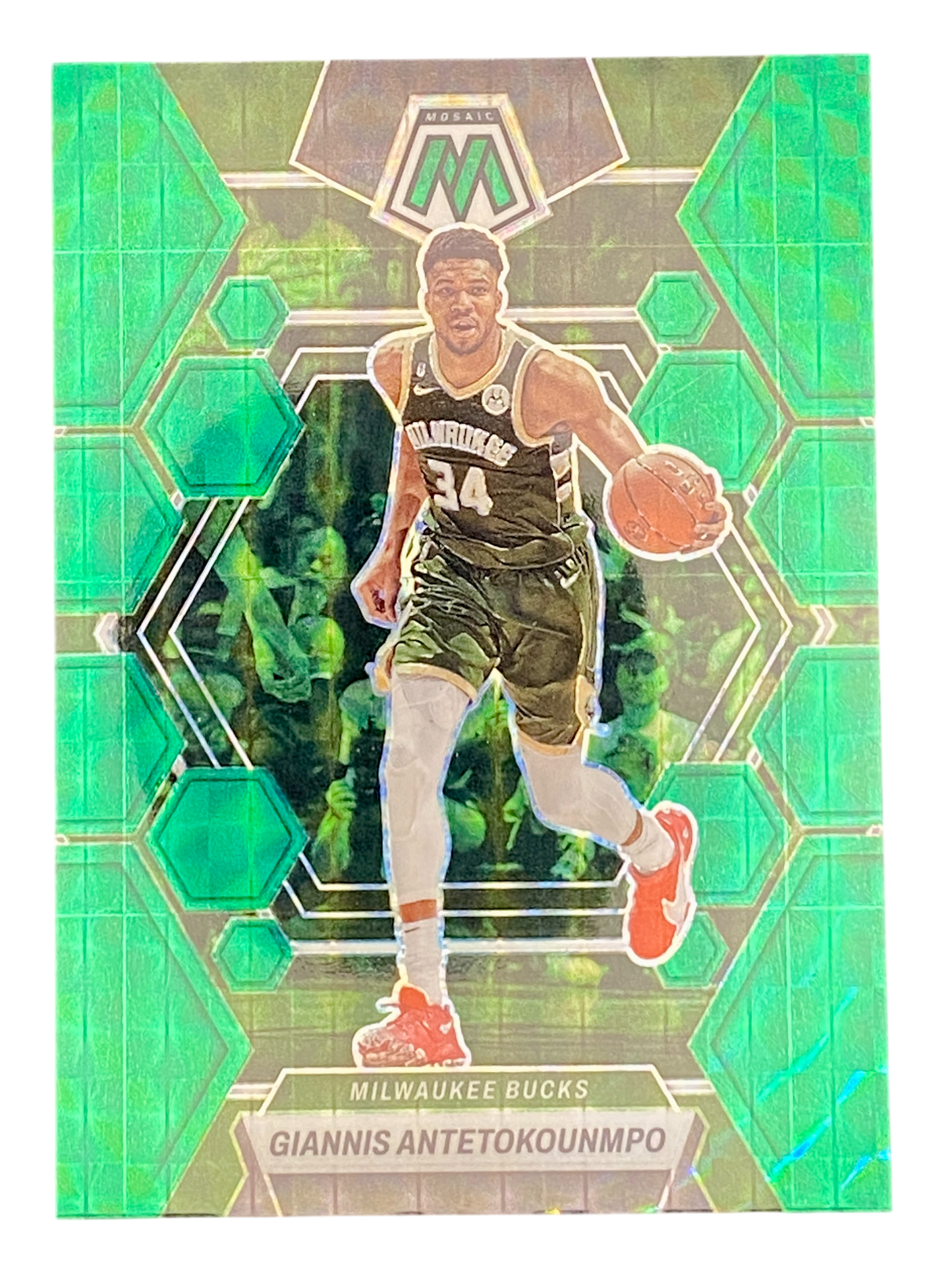 2021-22 Panini Mosaic Giannis Antetokounmpo, Green