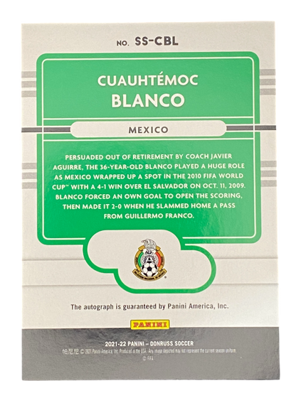 2021-22 Panini Donruss Road to Qatar, Cuahtémoc Blanco, Autograph