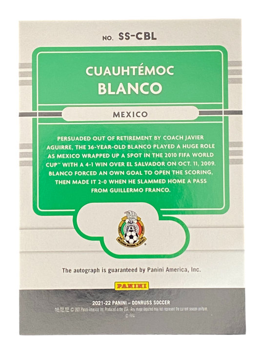 2021-22 Panini Donruss Road to Qatar, Cuahtémoc Blanco, Autograph