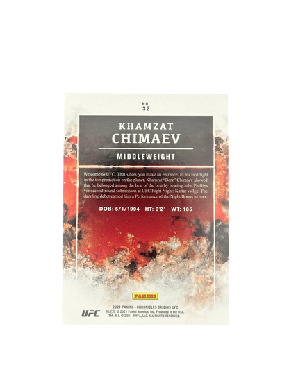 2021 Panini Chronicles UFC Khamzat Chimaev RC 71-88
