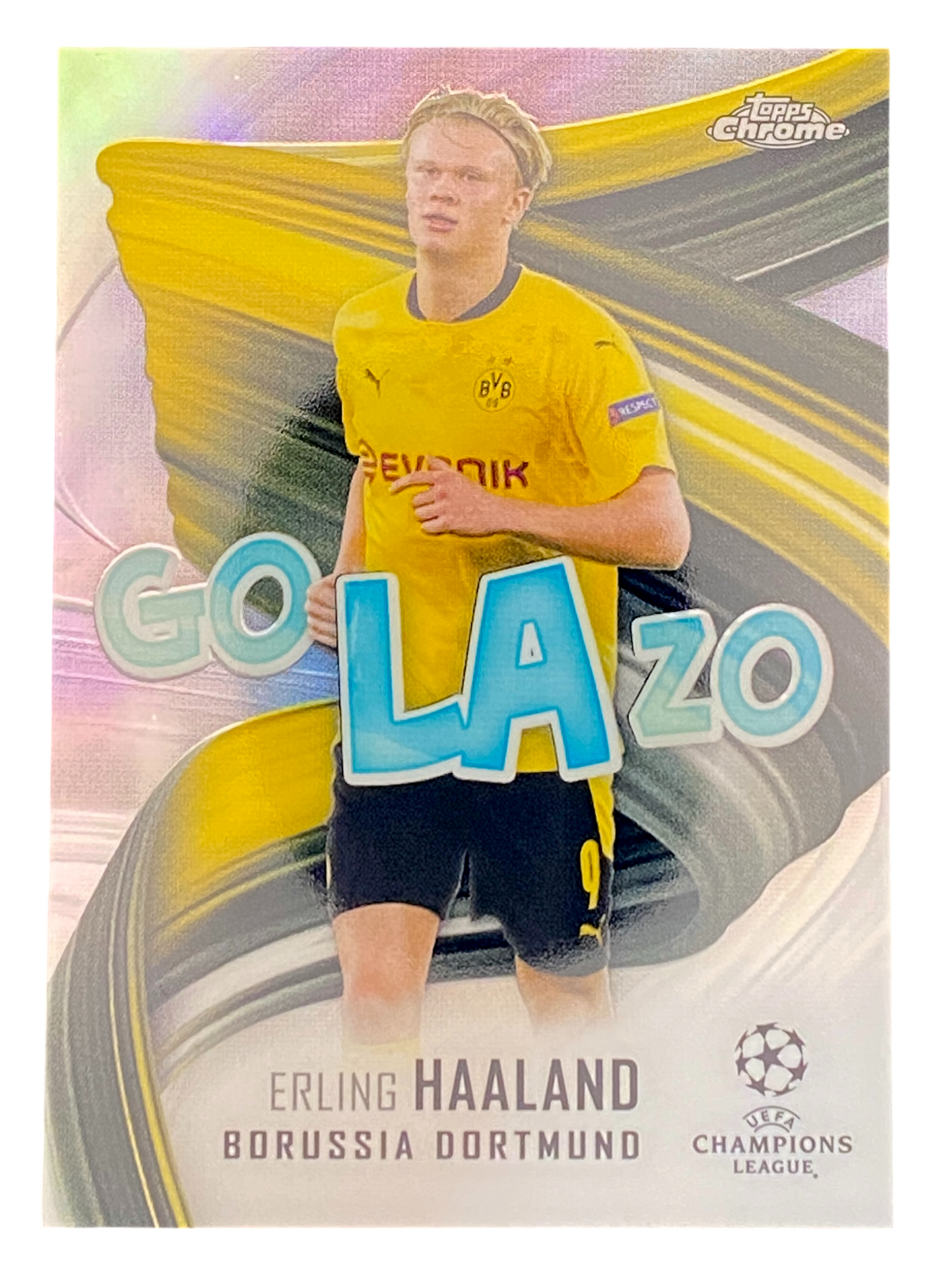2021 Topps Chrome UEFA Champions League Erling Haaland Golazo
