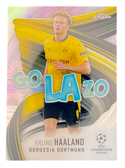 2021 Topps Chrome UEFA Champions League Erling Haaland Golazo