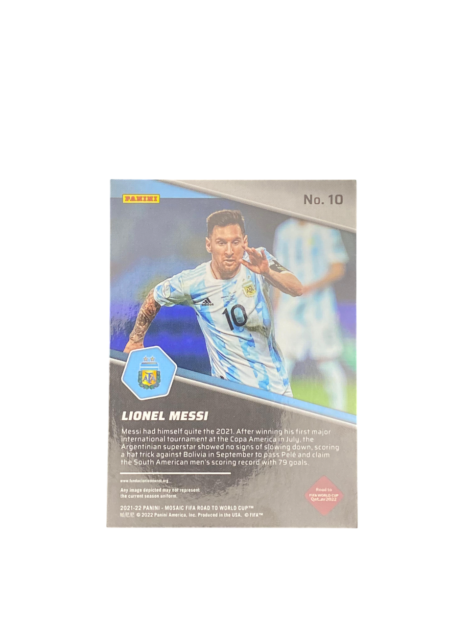 2021 Panini Mosaic FIFA Road To the World Cup Lionel Messi Breakaway