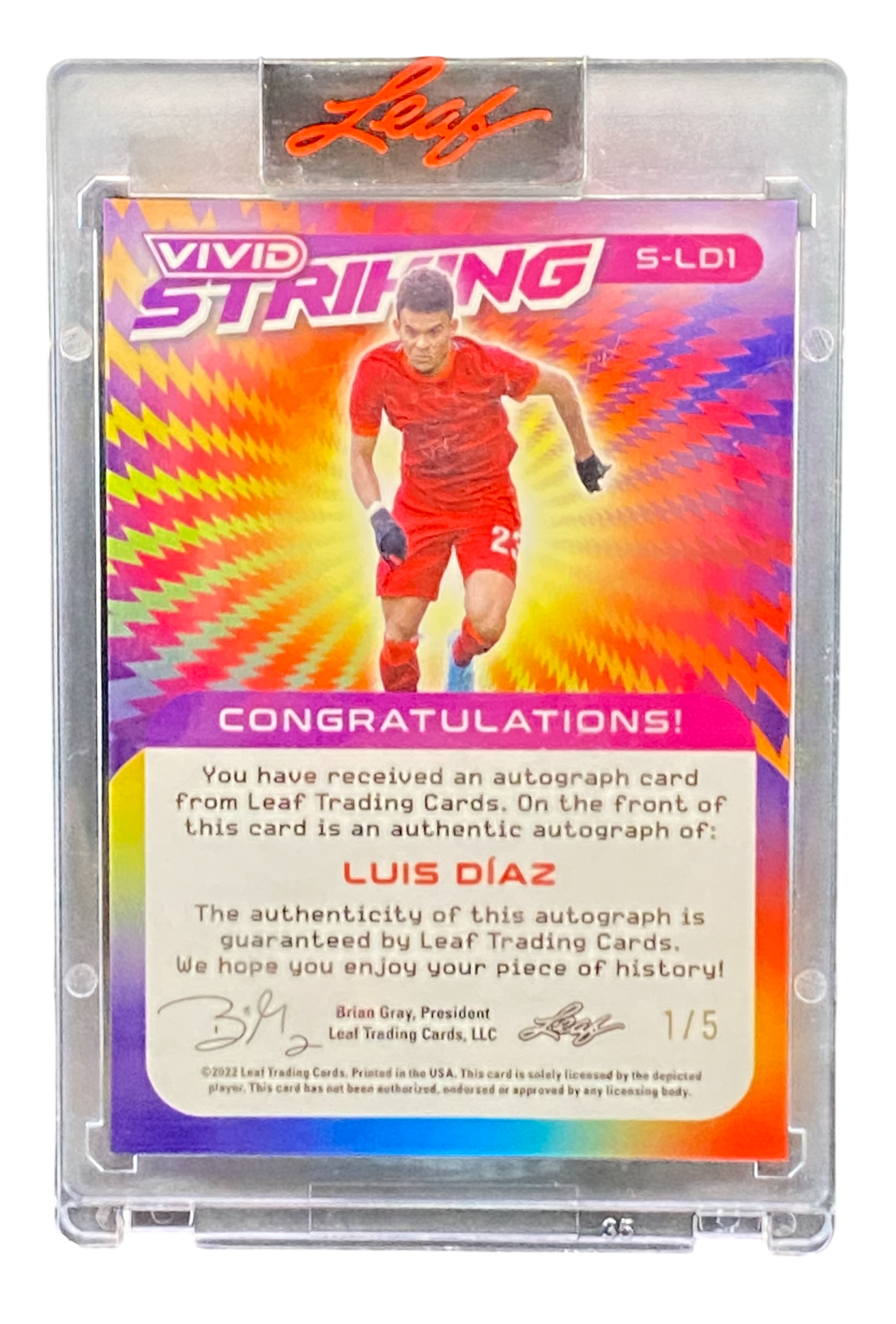2022 Leaf Vivid Luis Diaz Autograph 1/5