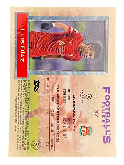2022 Topps Champions League Luis Díaz Football´s Finest