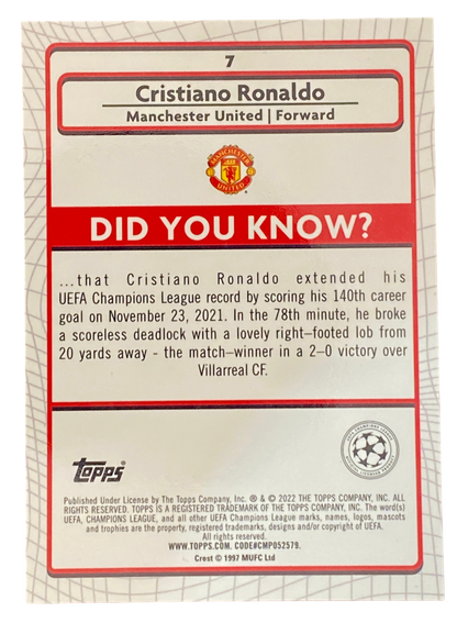 2022 Topps Merlin Cristiano Ronaldo, Manchester United