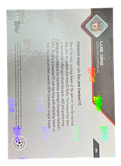 2022 Topps Now Luis Díaz Signs for Liverpool FC