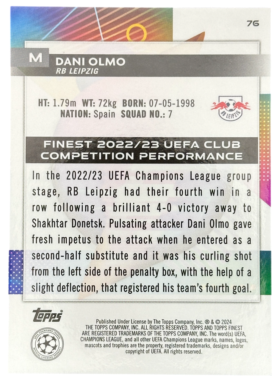 2023-24 Topps Finest UCC Dani Olmo 7-10