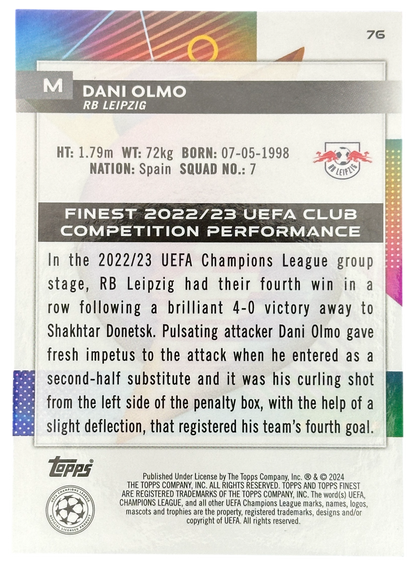 2023-24 Topps Finest UCC Dani Olmo 7-10