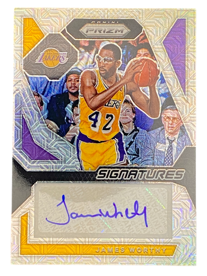 2023-24 Panini Prizm Basketball James Worthy Autograph 8/25