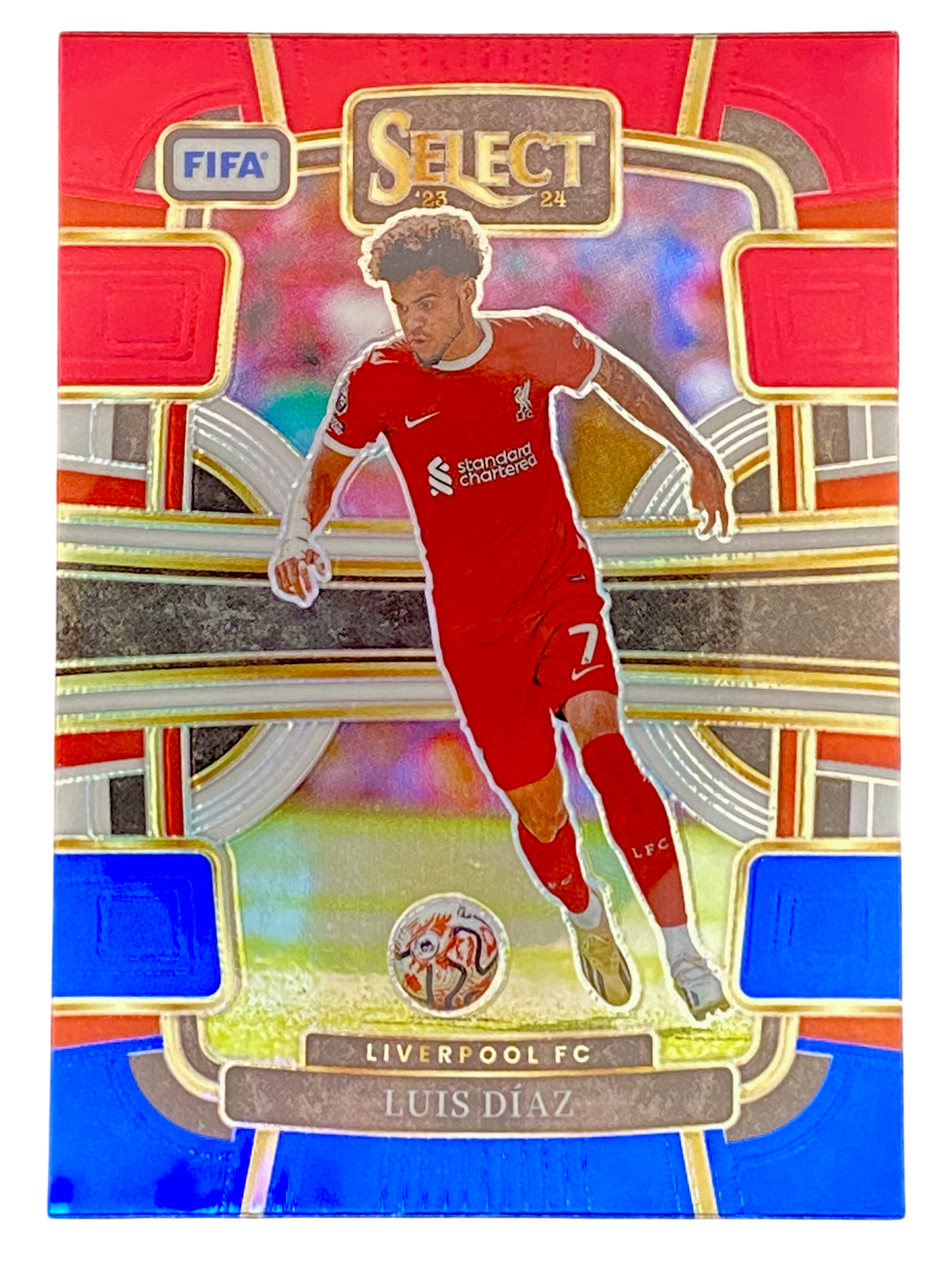 2023-24 Panini Select Luis Díaz, Red & Blue parallel