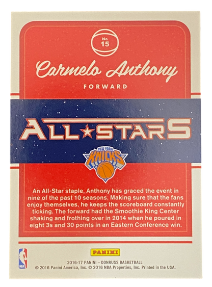 2023-24 Panini Donruss, All Stars, Carmelo Anthony