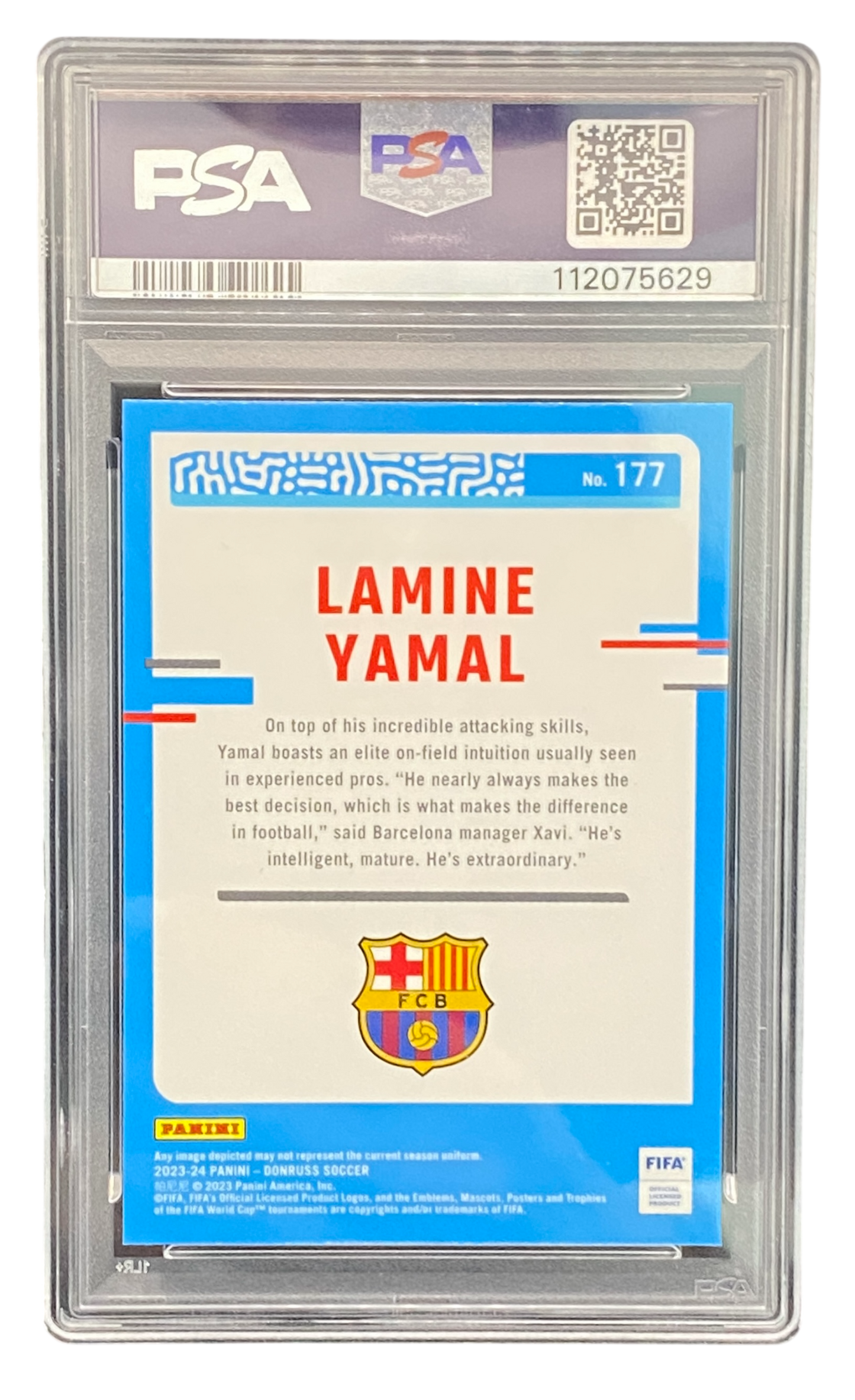 2023-24 Panini Donruss FIFA Lamine Yamal Optic, PSA 9