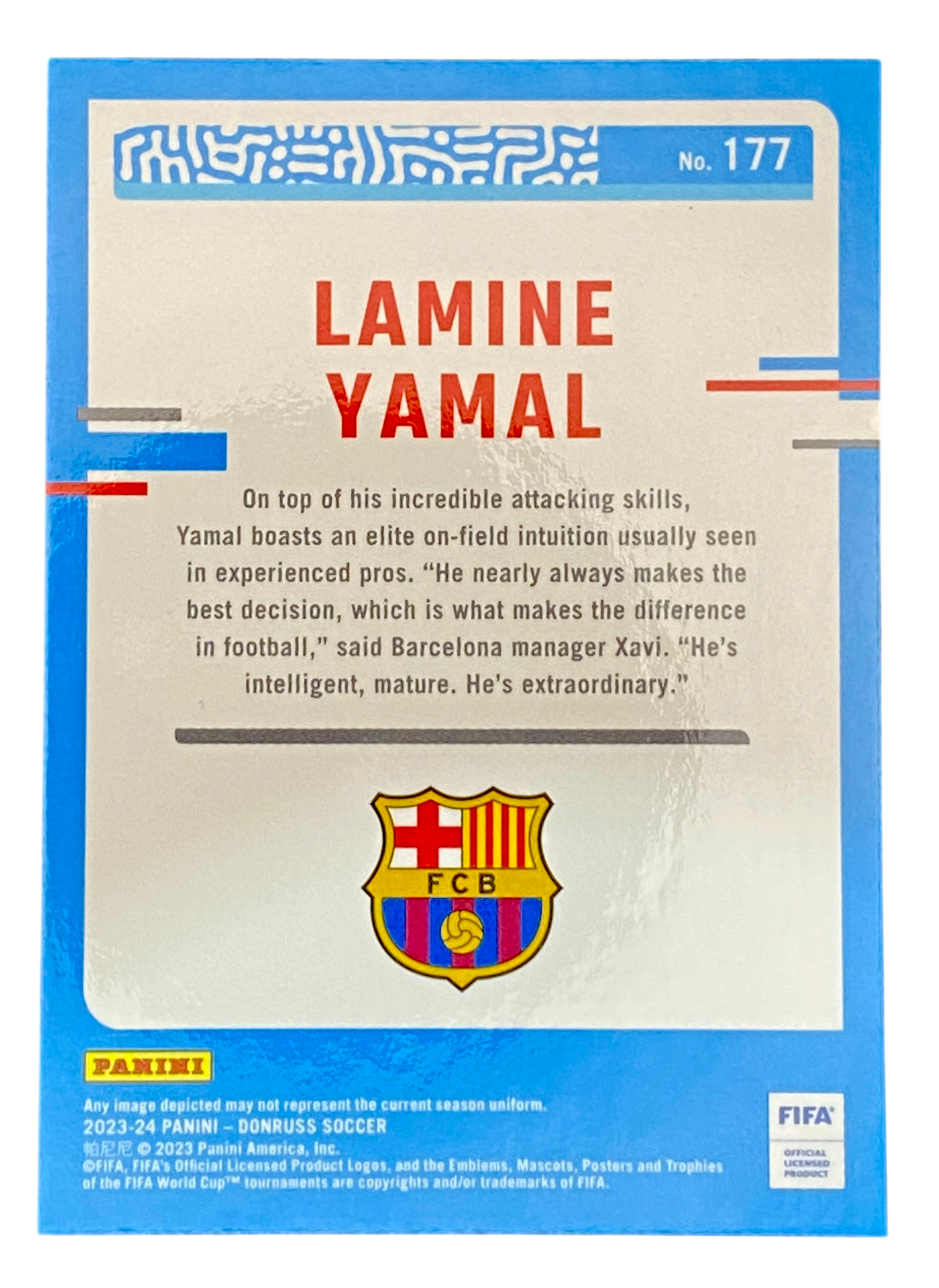 2023-24 Panini Donruss Optic Lamine Yamal, Rookie Card