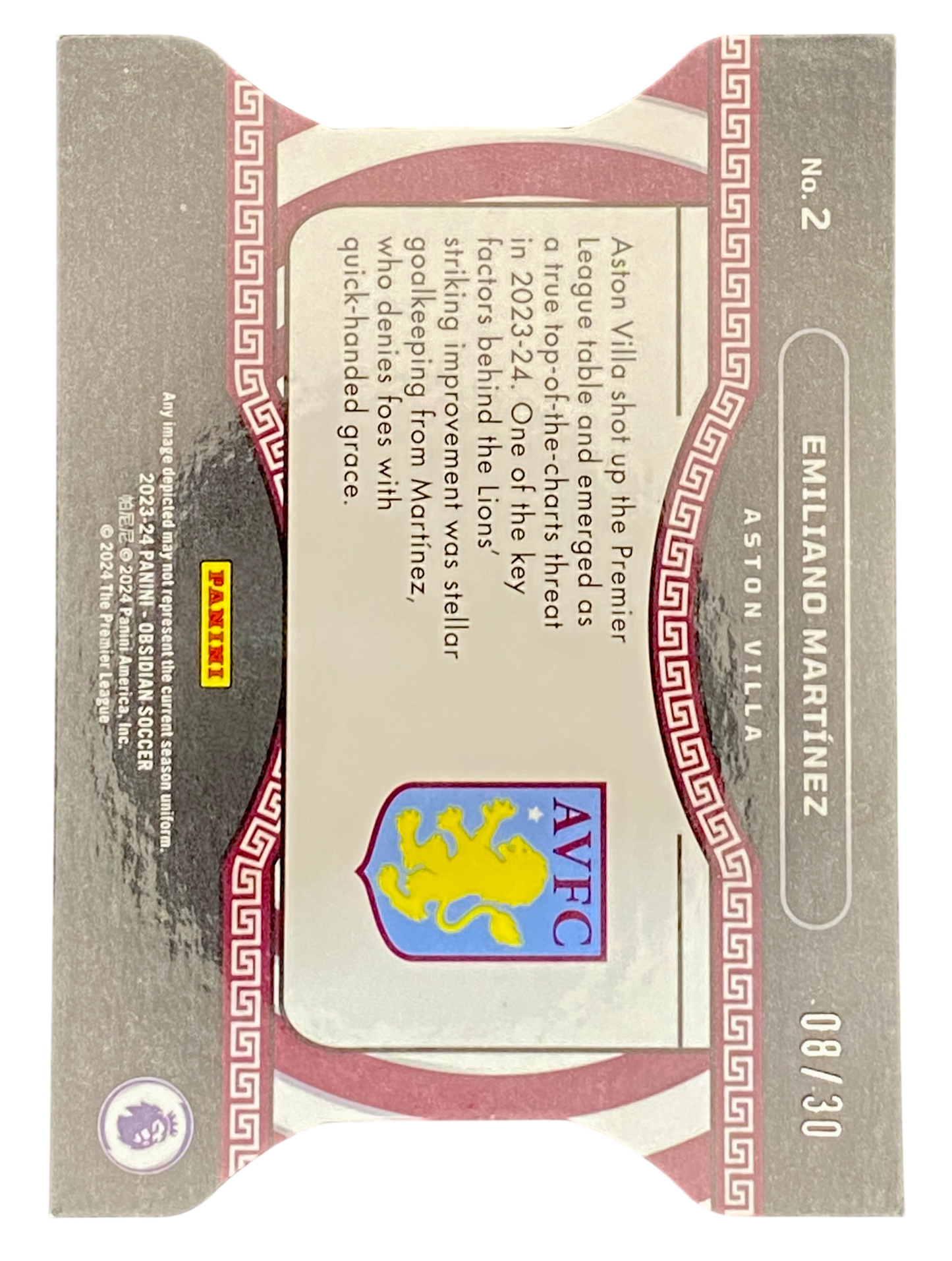 2023-24 Panini Obsidian Soccer Emiliano Martínez 8/30