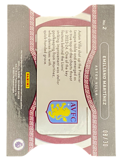 2023-24 Panini Obsidian Soccer Emiliano Martínez 8/30