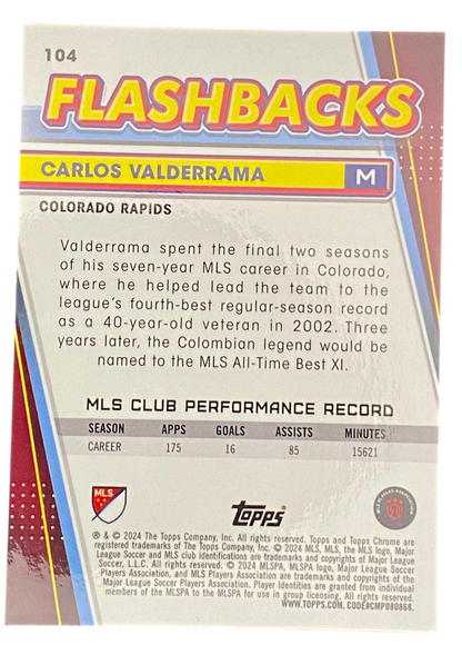 2023-24 Topps Chrome MLS, El Pibe Valderrama, 40/50