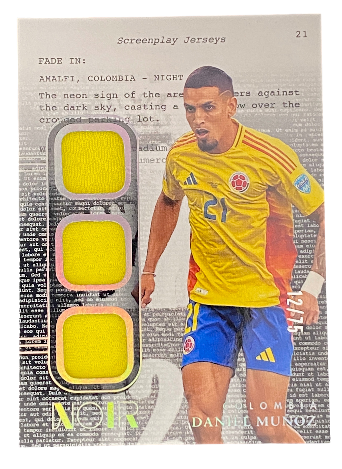 2024-25 Panini Noir Soccer Daniel Muñoz, 12/75, Patch