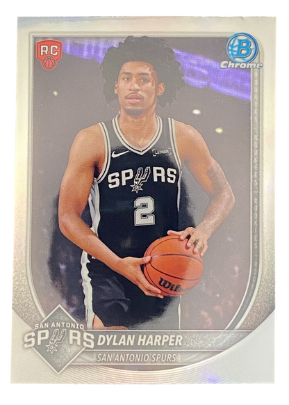 2024-25 Topps Chrome Bowman, Dylan Harper Red RC Logo Variation
