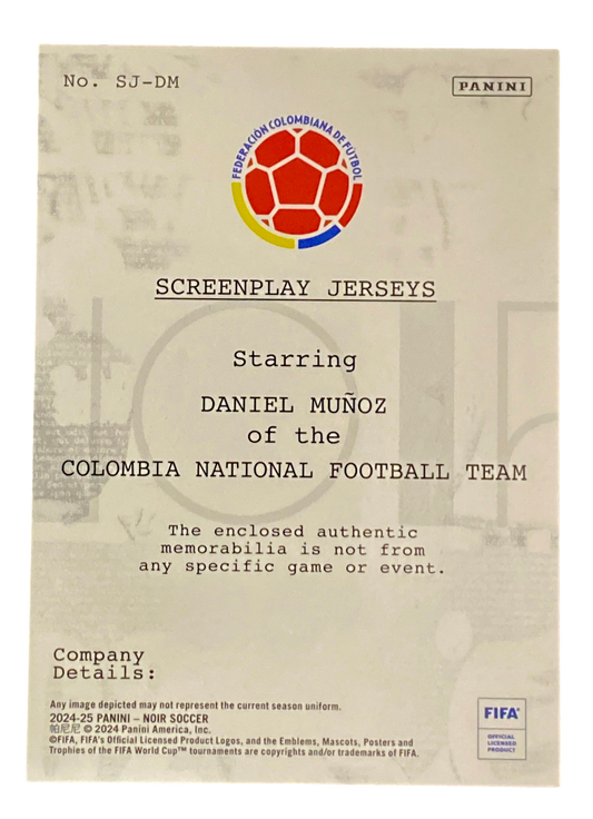 2024-25 Panini Noir Soccer Daniel Muñoz, 12/75, Patch