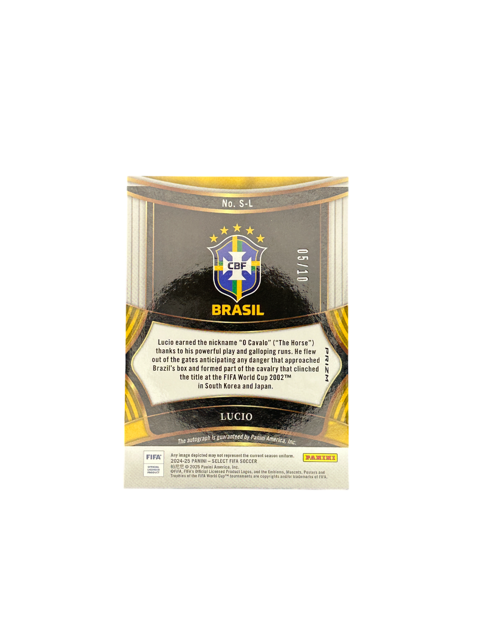 2024-25 Panini Select FIFA Lucio Autograph, 5-10