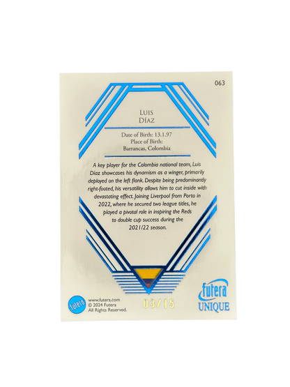 2024 Futera Unique, Luis Diaz, 3-15