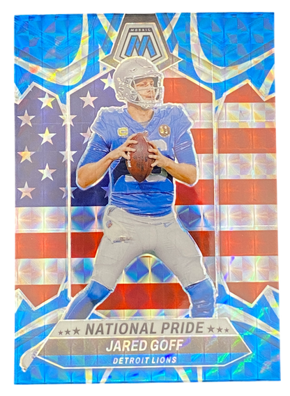 2024 Panini Mosaic Jared Goff - Reactive Blue Mosaic Prizm