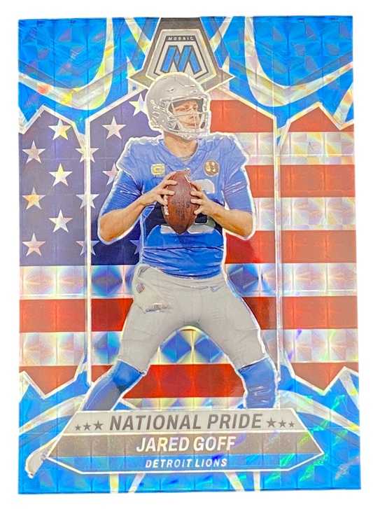 2024 Panini Mosaic Jared Goff - Reactive Blue Mosaic Prizm