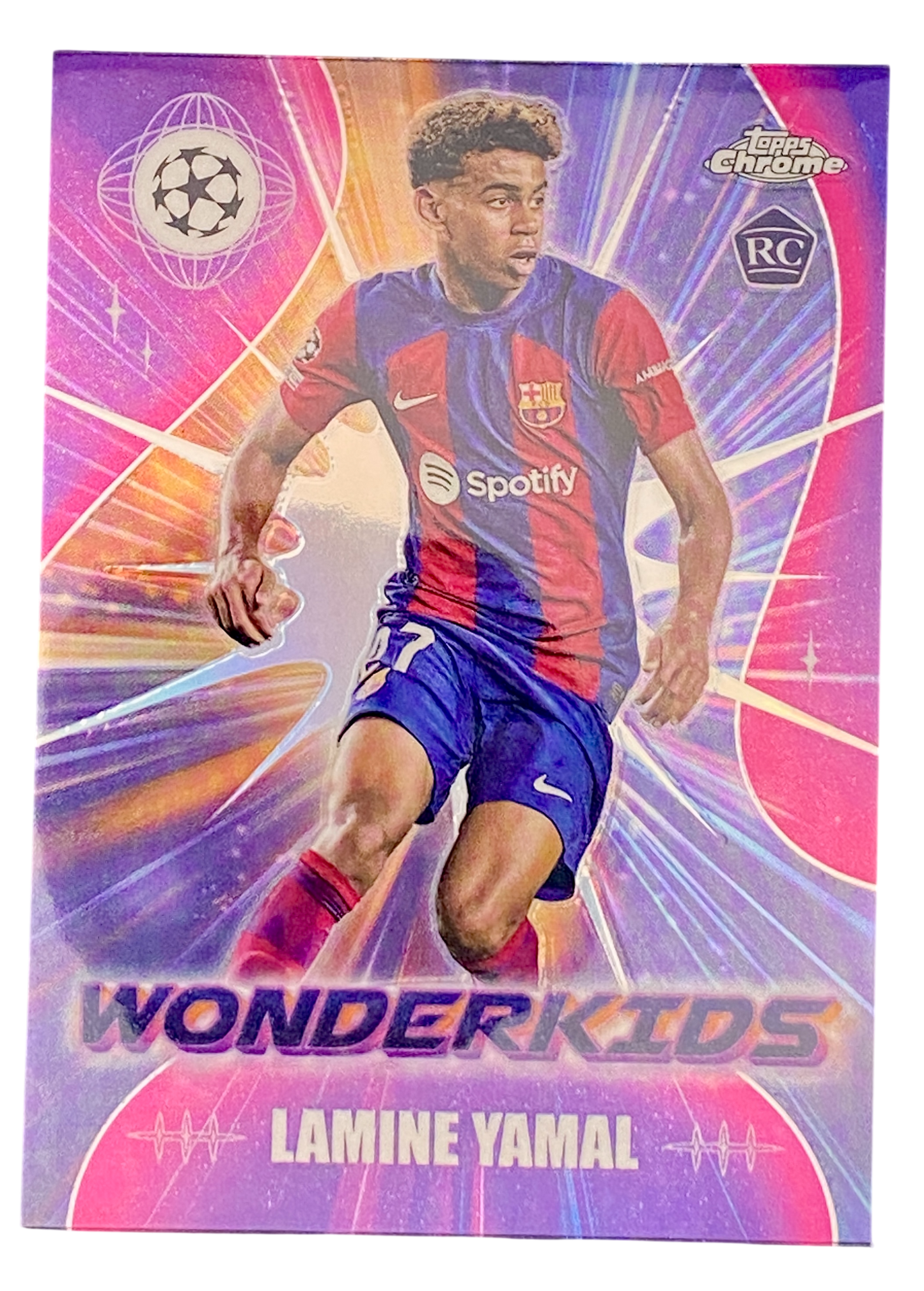 2024 Topps Chrome UCL rookie Lamine Yamal Wonderkids