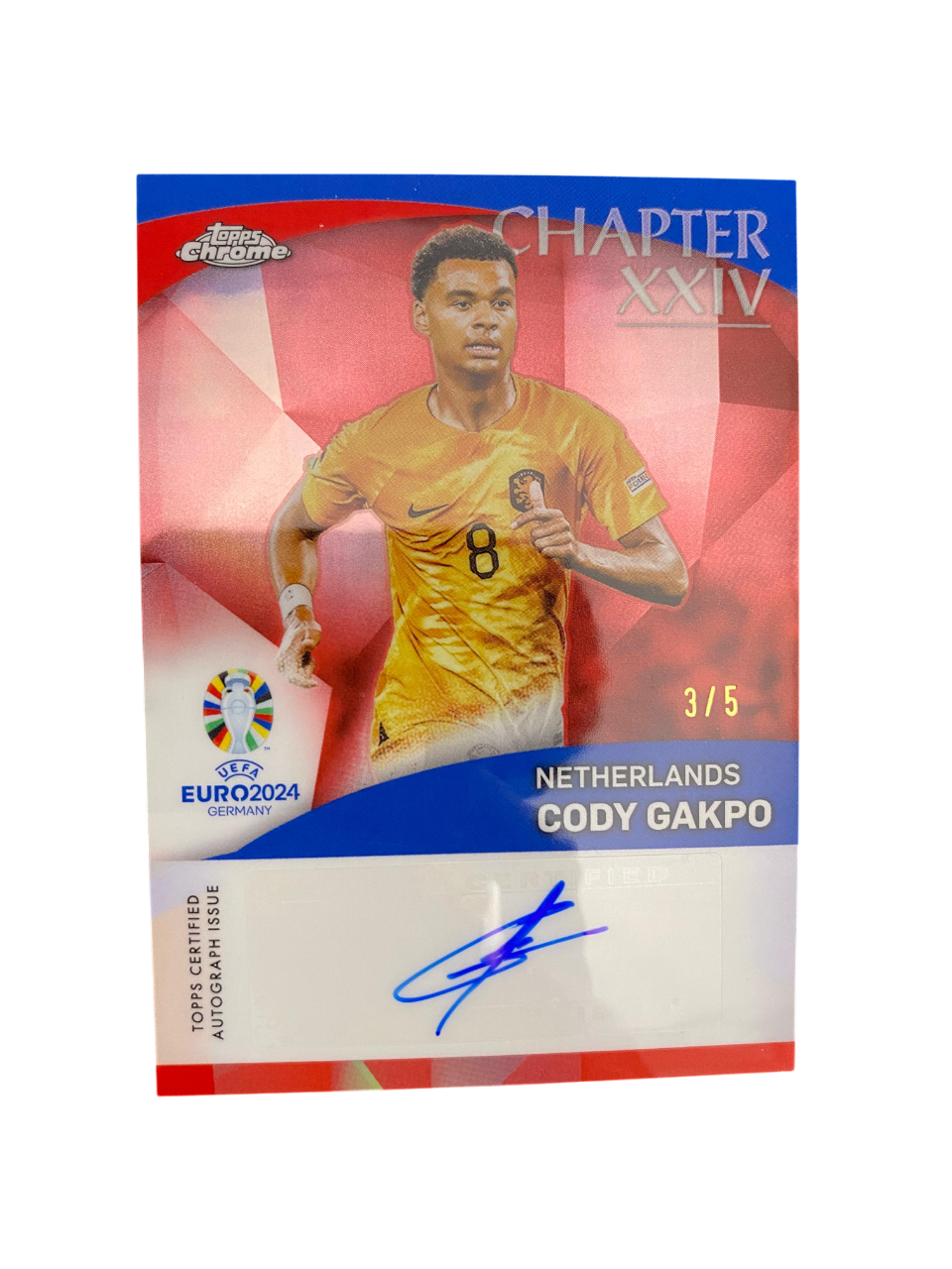 2024 Topps Chrome UEFA Euro Cody Gakpo Autograph 3-5