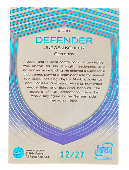 2024 Futera Jurgen Kohler 12/27