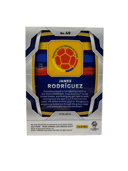 2024 Panini Prizm Copa America James Rodriguez Blue, 27-110
