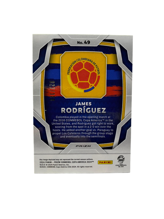 2024 Panini Prizm Copa America James Rodriguez Blue, 27-110