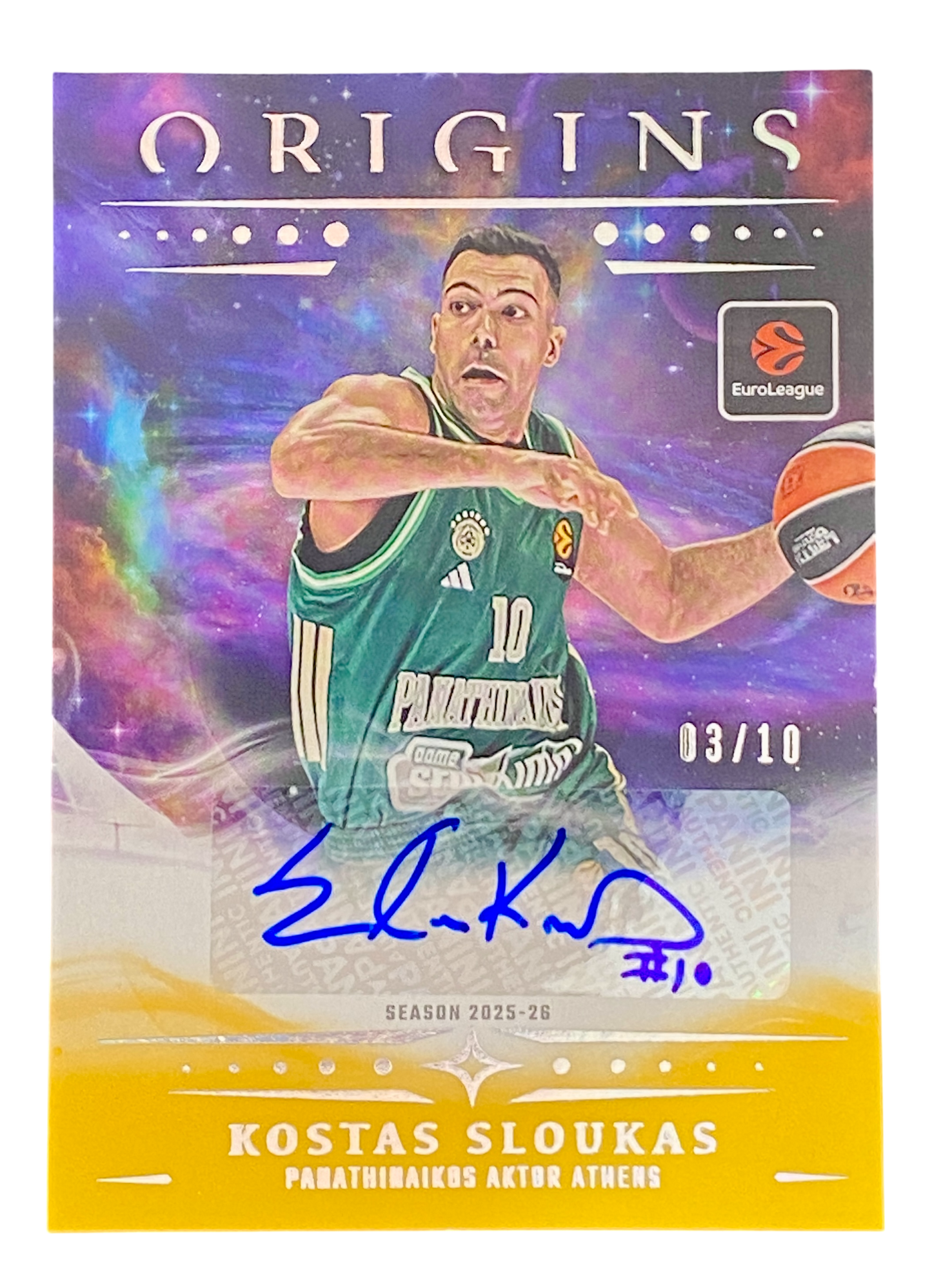 2025-26 Panini Origins EuroLeague Kostas Sloukas, Autograph, 3/10
