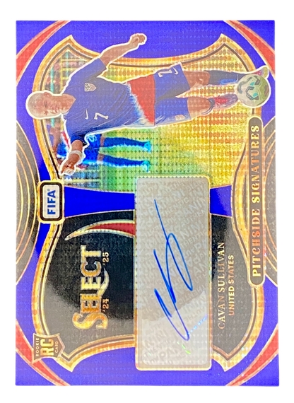 2025-26 Panini Select FIFA Cavan Sullivan, Autograph, Blue Pulsar