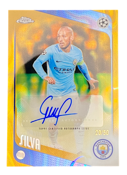 2025-26 Topps Chrome David Silva, Autograph, 20/50