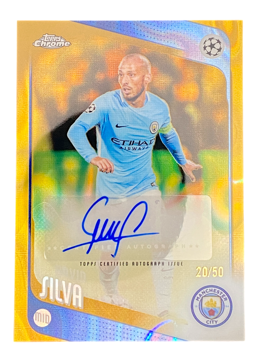 2025-26 Topps Chrome David Silva, Autograph, 20/50