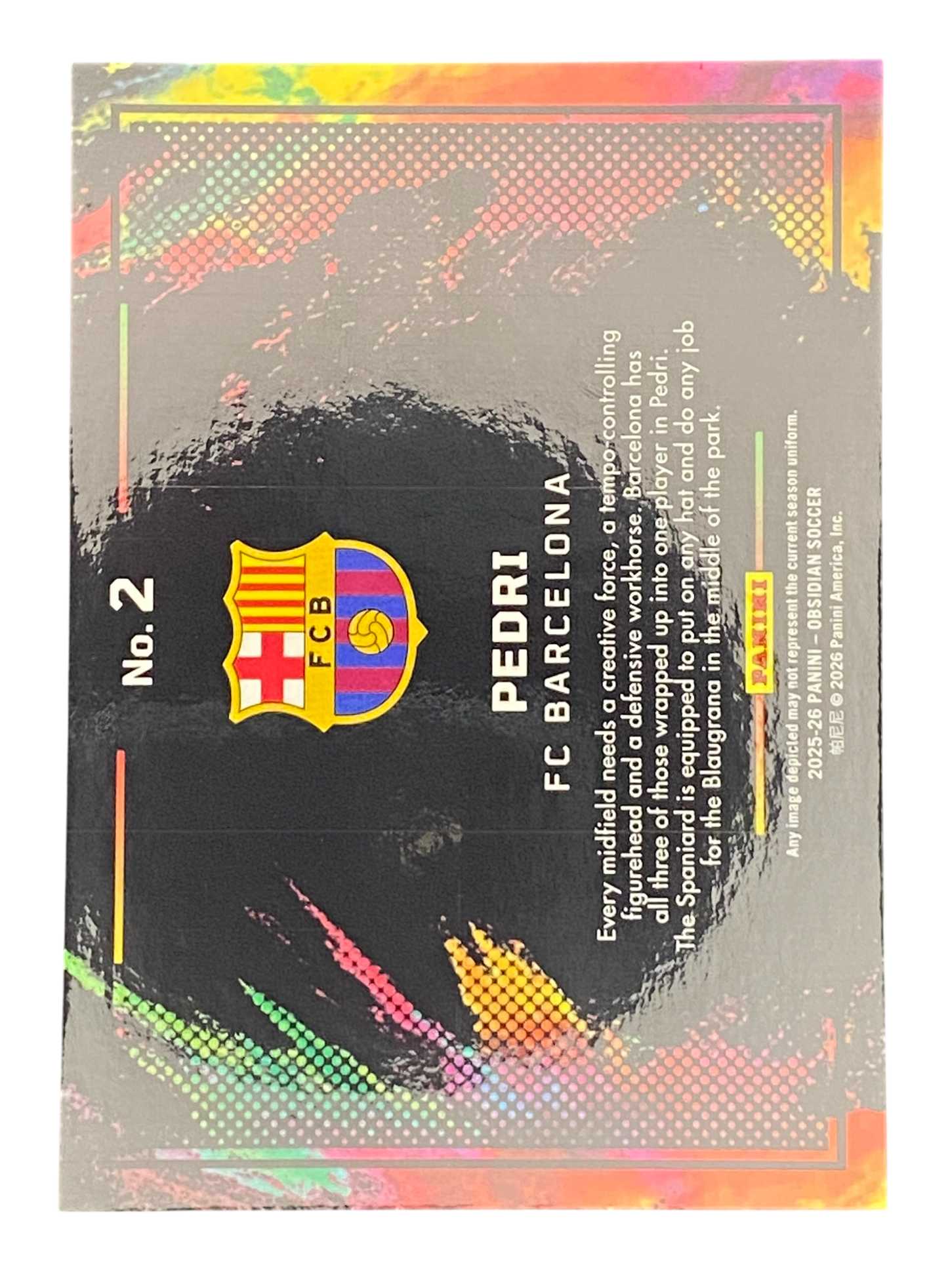 2025-26 Panini Obsidian Soccer Colorblast Pedri