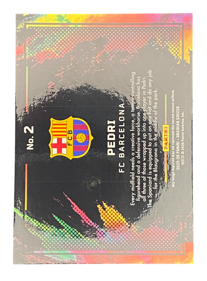 2025-26 Panini Obsidian Soccer Colorblast Pedri