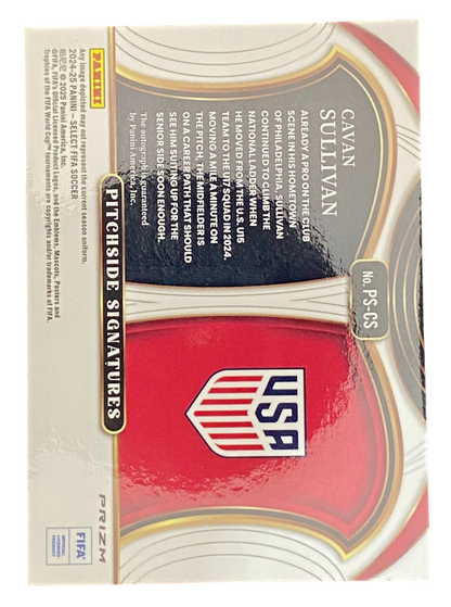 2025-26 Panini Select FIFA Cavan Sullivan, Autograph, Blue Pulsar