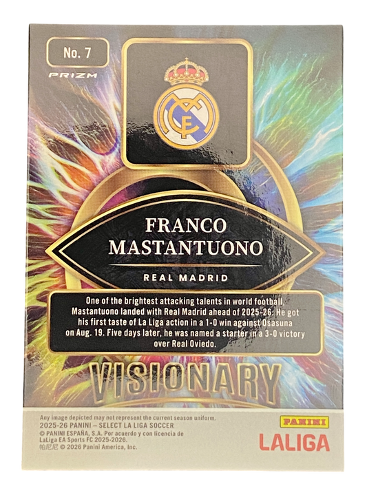 2025-26 Panini Select La Liga, Franco Mastantuono, Visionary