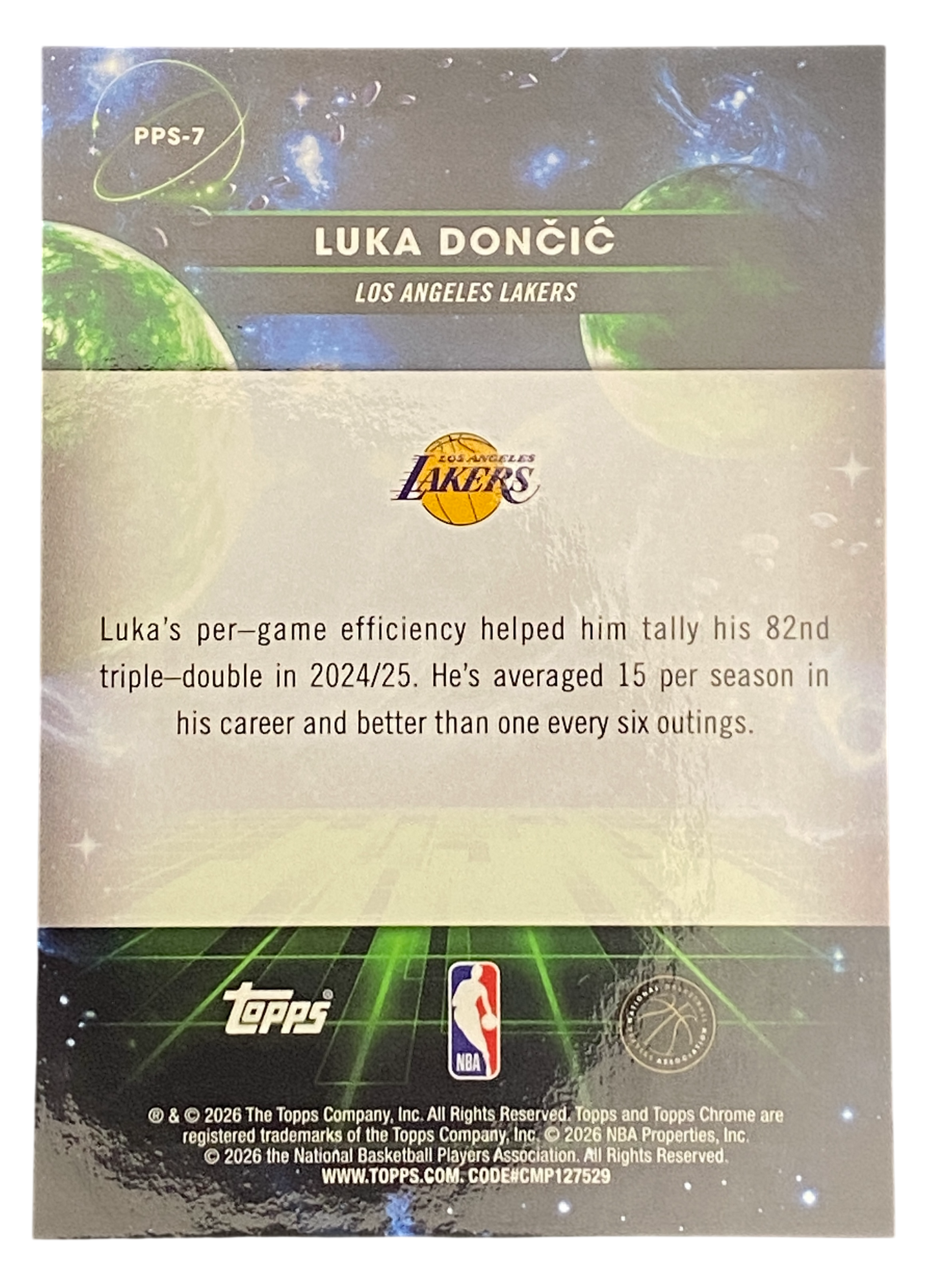 2025-26 Topps Chrome Cosmic Luka Doncic, Sun, Case Hit