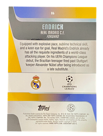 2025-26 Topps Chrome Future Stars, Endrick, 120/299