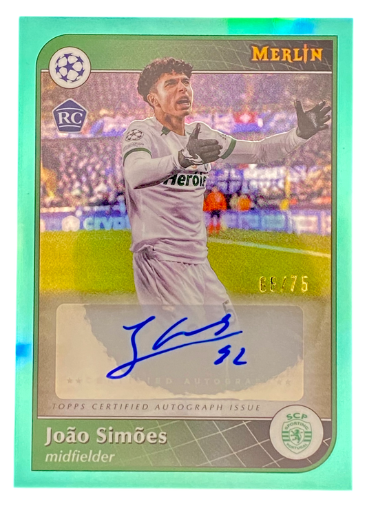 2025 Topps Merlin Joao Simoes autgraph RC, 68/75