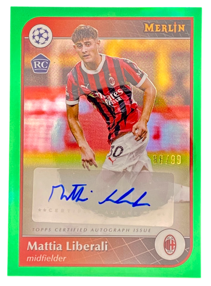 2025 Topps Merlín Mattia Liberali autograph, 88/99