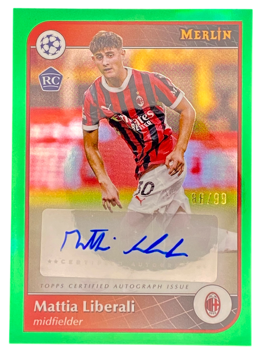 2025 Topps Merlín Mattia Liberali autograph, 88/99
